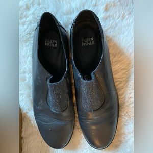Eileen Fisher leather slip on shoes. Excellent used condition
